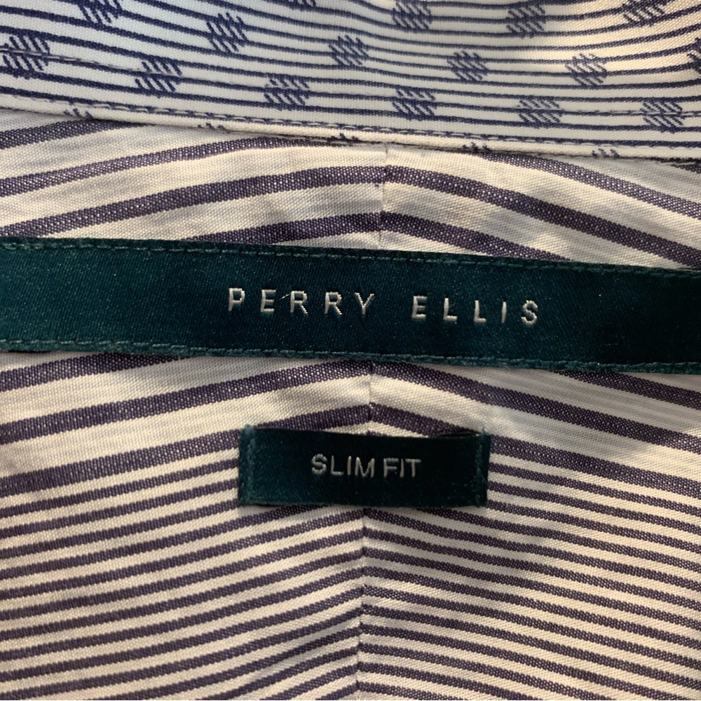Perry Ellis long sleeve mens button up shirt size large - Picture 3 of 6